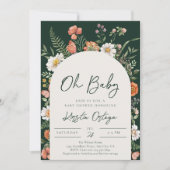 Wildflower Baby Shower-uitnodigingen | Wilde bloem Kaart (Voorkant)
