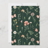 Wildflower Baby Shower-uitnodigingen | Wilde bloem Kaart (Achterkant)
