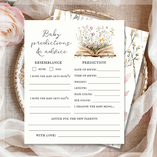Wildflower Baby shower Voorspellingen & Advies She (Creator heeft geüpload)