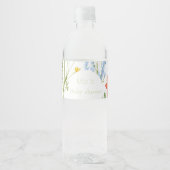 Wildflower Baby shower Waterfles Etiket (Voorkant)