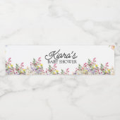 Wildflower Baby shower Waterflesetiket Waterfles Etiket (Enkel label)