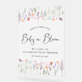 Wildflower Baby shower Welkom Frosted Acryl Bord (Hoek)