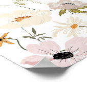 Wildflower Baby Shower Welkom Poster (Hoek)