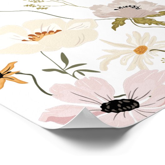 Wildflower Baby Shower Welkom Poster (Hoek)