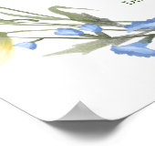 Wildflower Baby shower WELKOMSTTEKEN Poster (Hoek)