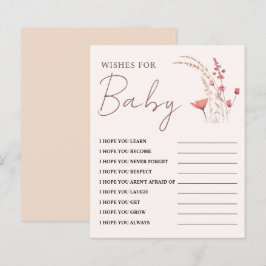 Wildflower Baby shower Wensen voor Baby Game