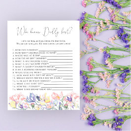 Wildflower baby shower Wie kent papa beste spel