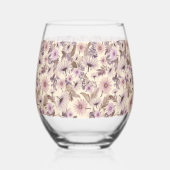  Wildflower Baby shower Wijnglas Zonder Voet (Voorkant)