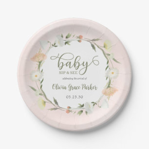 Wildflower Baby Sip En Zie Papieren Bordje