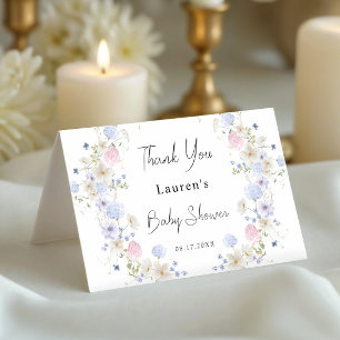 Wildflower Baby Viering Bloesems Bedankkaart