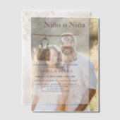 Wildflower Babykleding Spaans Geslacht Onthulling Vellum Uitnodigingen (Offset (Koppel))