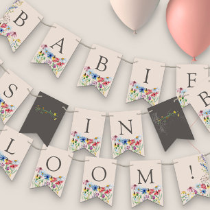 Wildflower babys in bloei guirlande baby shower vlaggetjes