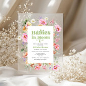 Wildflower Baby's in Bloom Twin Girls Baby shower Acryl Uitnodigingen