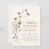 Wildflower Baby's in Bloom Twins Baby shower Kaart (Voorkant)