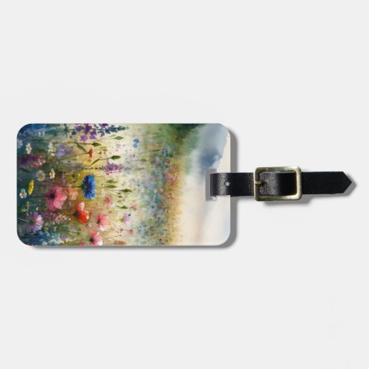 Wildflower Bagagelabel - Aanpassen (Voorkant horizontaal)