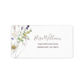 Wildflower Ballet Return Address Labels (Voorkant)