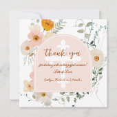 Wildflower Baptism Dank u kaart (Achterkant)