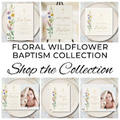 Wildflower Baptism Return Address  Etiket