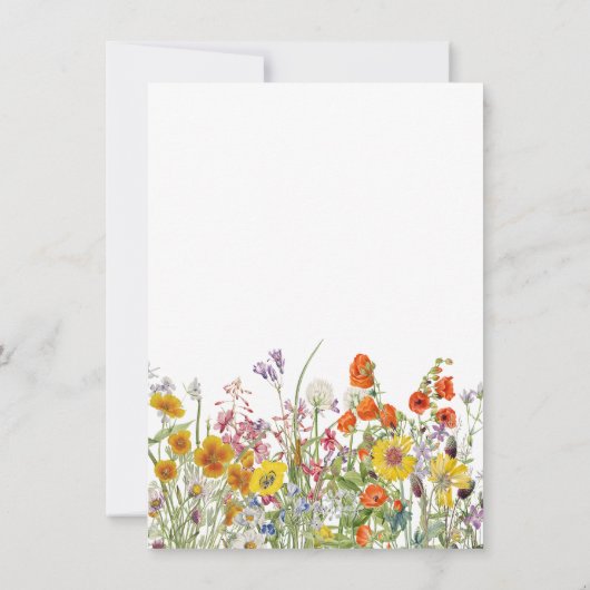 Wildflower bedankje Kaart briefpapier (Achterkant)