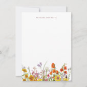 Wildflower bedankje Kaart briefpapier (Voorkant)