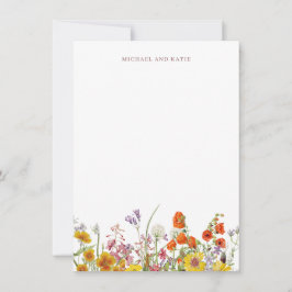 Wildflower bedankje Kaart briefpapier
