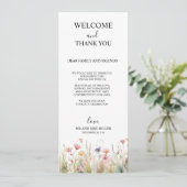 Wildflower bedankkaart, bureau bedankkaart feestdagenkaart (Staand voorkant)