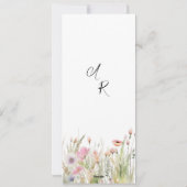 Wildflower bedankkaart, bureau bedankkaart feestdagenkaart (Achterkant)