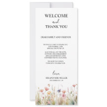 Wildflower bedankkaart, bureau bedankkaart