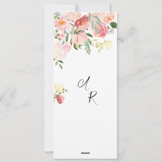 Wildflower bedankkaart, bureau bedankkaart feestdagenkaart (Achterkant)