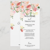 Wildflower bedankkaart, bureau bedankkaart feestdagenkaart (Voorkant / Achterkant)