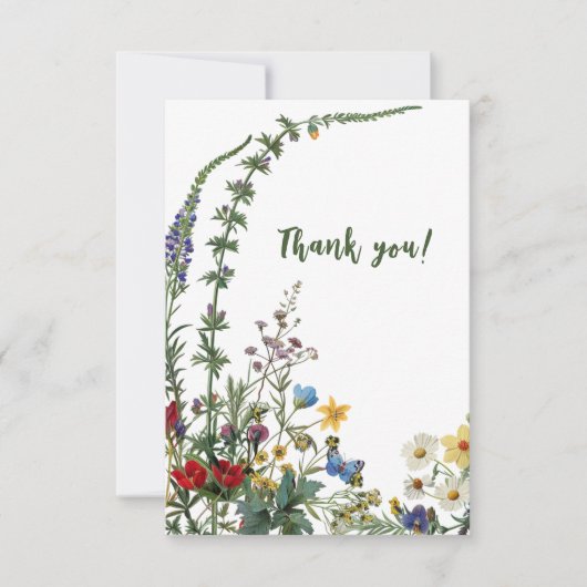 Wildflower bedankkaart en envelop (Voorkant)