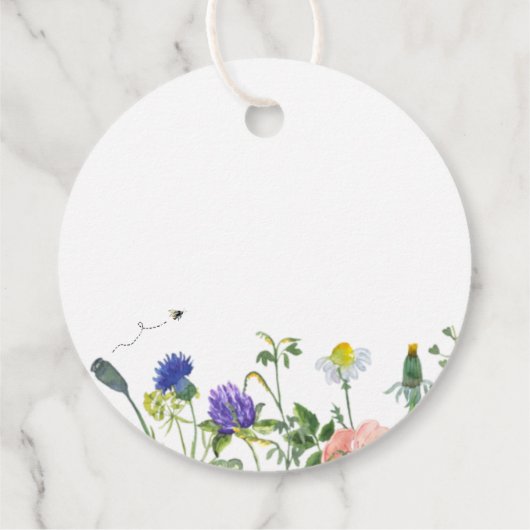 Wildflower Bedankt voor het Zijn Hier Bedankjes Labels (Achterkant)