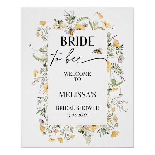 Wildflower bedoeld om bij Vrijgezellenfeest welkom Perfect Poster (Voorkant)