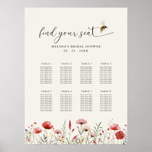 Wildflower bedoeld om te worden Vrijgezellenfeest Poster (Voorkant)