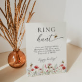 Wildflower bedoeld om te zijn Ring Hunt Vrijgezell Reclamebord Met Voetstuk