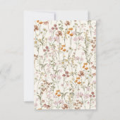 Wildflower Bee Baby shower Bedankt Card (Achterkant)