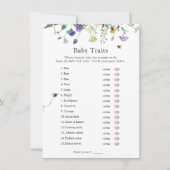 Wildflower Bee Baby Traits Douche Spel Kaart (Voorkant)