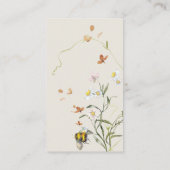 Wildflower Bee Beige Baby shower Boeken voor Baby Informatiekaartje (Achterkant)