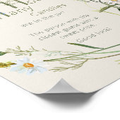 Wildflower Bee Beige Baby shower Hoeveel Snoepjes Poster (Hoek)