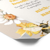 Wildflower Bee Birthday Milestone Poster (Hoek)