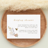Wildflower Bee Bloemen Display Douche Informatiekaartje
