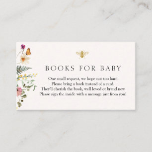 Wildflower Bee Books voor Baby insert kaart