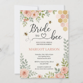 Wildflower Bee Bride to Bee Vrijgezellenfeest Kaart