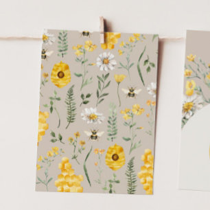 Wildflower Bee High Chair Bunting Banner End Kaart