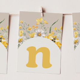 Wildflower Bee "N" High Chair Bunting Banner Kaart