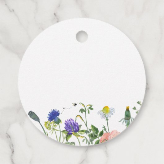 Wildflower Bee Vrijgezellenfeest Cadeau Labels (Achterkant)