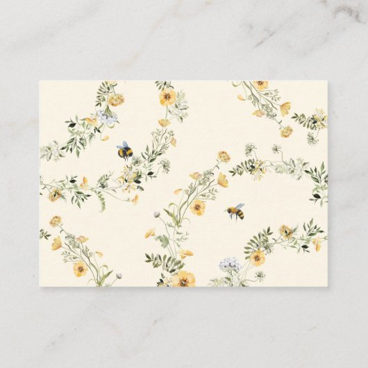 Wildflower Bee Vrijgezellenfeest Raad eens hoeveel Informatiekaartje (Achterkant)