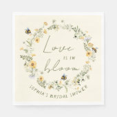 Wildflower Bee Vrijgezellenfeest servetten (Voorkant)