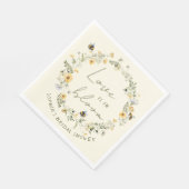 Wildflower Bee Vrijgezellenfeest servetten (Hoek)