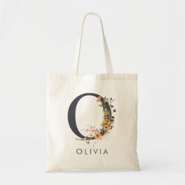 Wildflower Beginletter O Tote Bag